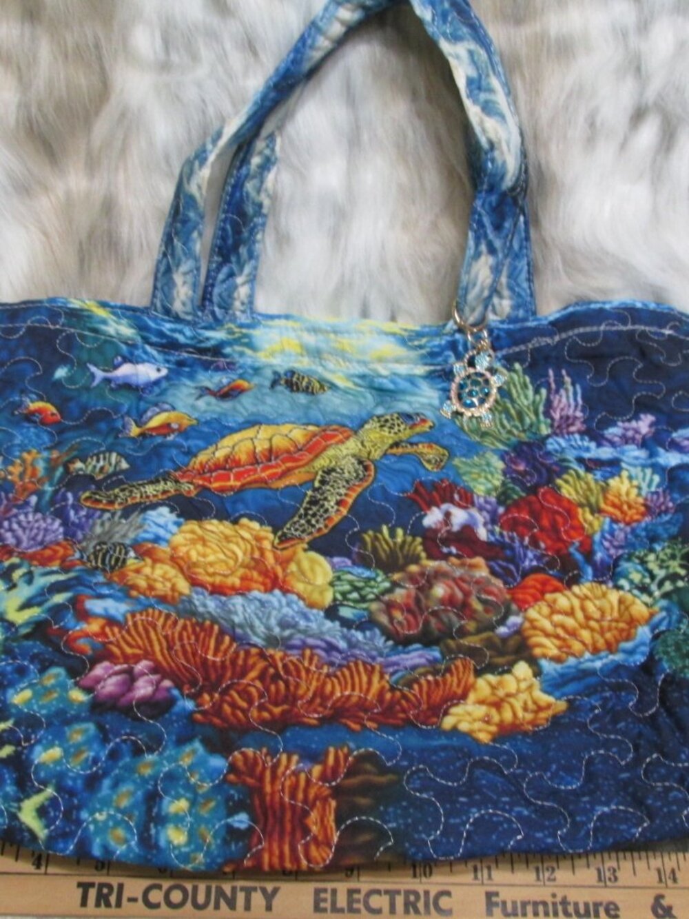 PTurtle-New Quilted Vibrant Turtle Bag & Waterproof Pouch & Turtle Keyring